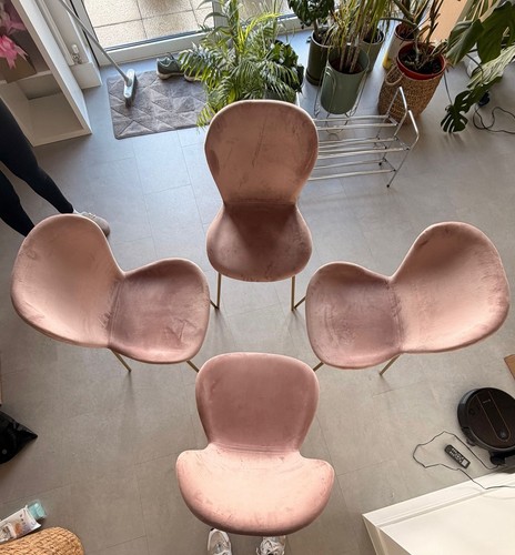 Habitat etta chairs velvet - 4,