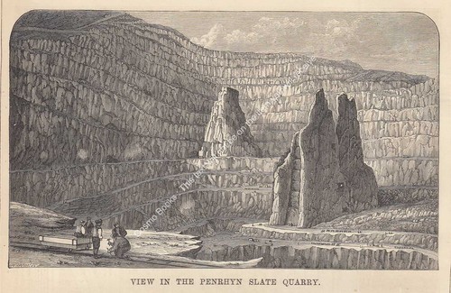 1871 view the penrhyn - 1871, :