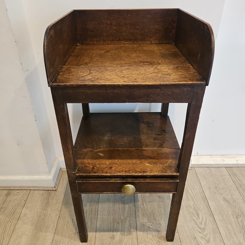 Georgian oak washstand bedside - washstand,