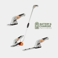 VonHaus Cordless 2 in 1 Grass Shrub and Hedge Trimmer with Telescopic Handle