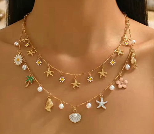 Gold plated cable chain - gold,