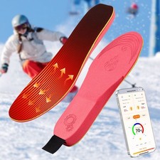 USB Rechargeable Heated Insoles Heater Shoe Pads  For Winter Outdoor Ski