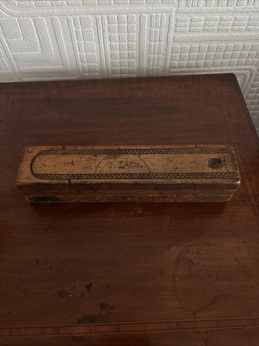 Antique wooden pencil box - wooden,