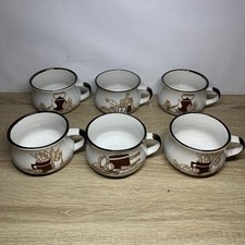 Full Set Of 6 x Vintage Soup
