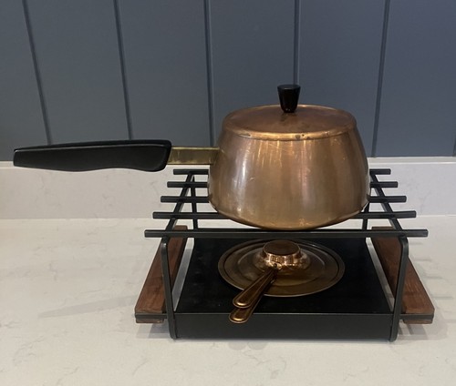 Vintage mcm copper fondue - mcm, set