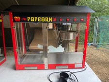 Traditional Hot Kettle Popcorn Maker Machine with Side Warming Cabinet - Red