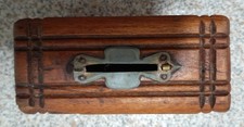 small vintage wooden money box