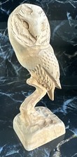Arne Morkve hand carved Tawny Owl Bare Wood Sculpture Figure ?Norwegian Norway