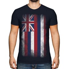HAWAII STATE FADED FLAG MENS T-SHIRT TEE TOP HAWAIIAN SHIRT JERSEY GIFT