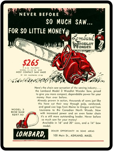 Lombard chainsaws new - lombard, metal