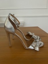 Bebo Silver Stiletto Shoes, UK