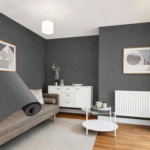 Charcoal grey textured - charcoal,