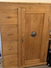 Vintage Pine Linen Larder