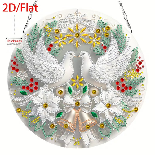 Diamond art christmas doves - diamond,