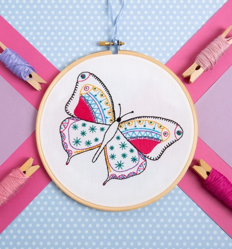 Butterfly embroidery kit - embroidery,