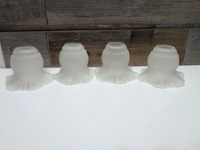 set of 4 floral frosted glass