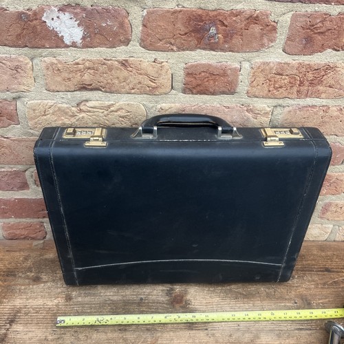 Vintage briefcase black - , faux