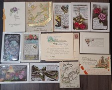 13, 1936 Golden Wedding Greetings Cards, 2 letters, 4, 1930s Birthday Cards & 1