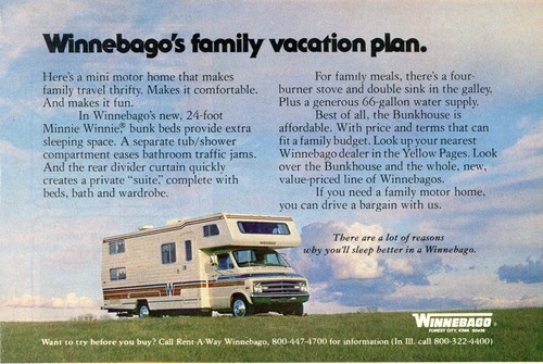 1978 print winnebago - print, ad
