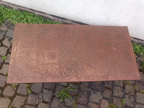 Copper top vintage coffee - top,
