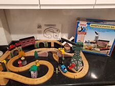 The Thomas Wooden Railway System Knapford Station Set Boxed Complete