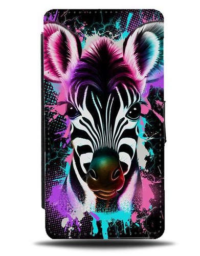 Vibrant colourful zebra head - vibrant,