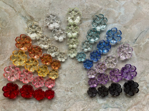 Flower shape glass look - flower,