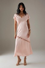 Warehouse Peach Dress Womens