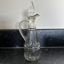 Vintage glass cruet bottle - cruet,