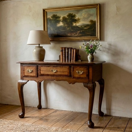Handsome vintage oak lowboy - vintage,