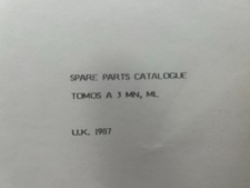 TOMOS MOPEDS A3 MN / A3 ML - ORIGINAL PARTS LIST CATALOGUE 1987 ( GREEN )