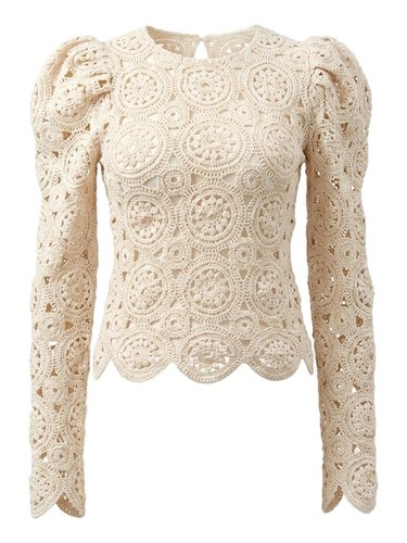 Zara beige crochet lace - ,