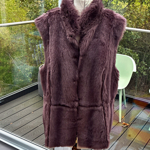 Women purple faux fur - faux,