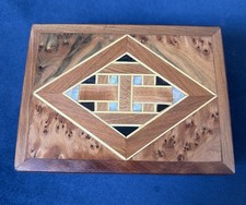 Wooden Marquetry Box With