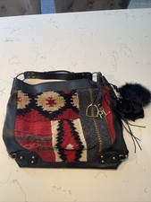 Ralph Lauren Aztec Rug Navajo Hobo Red Black Shoulder Bag