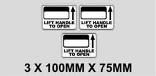 3 X QTY 100mm X 75mm LIFT