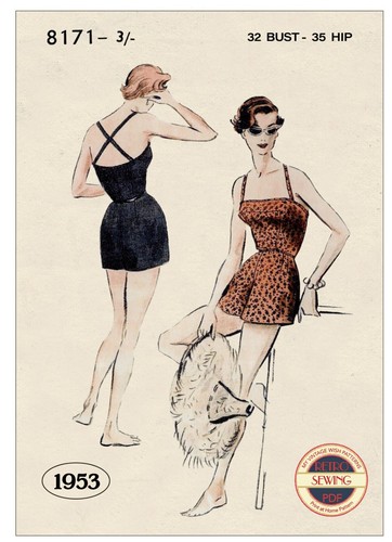 1950s sunsuit bathing suit - bathing,