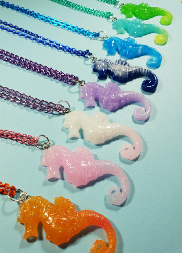 Seahorse pendant and - seahorse, chain