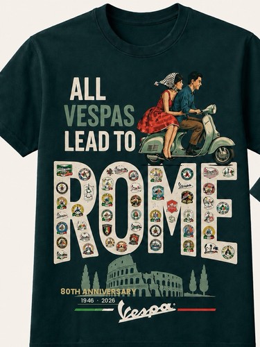 80th anniversary vespa shirt - vespa,