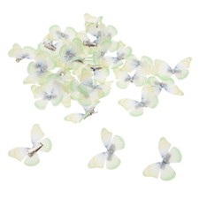 50 Pcs Butterfly Hair Clips Double Layer Chiffon Hairpins For Styling Wedding