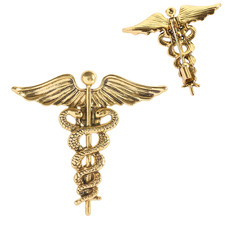 Doctor Caduceus Symbol Pin Medicine Hospital Brooch Lapel Badge Hermes Paramedic