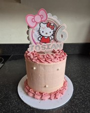 Hello Kitty shaker cake topper personalised 