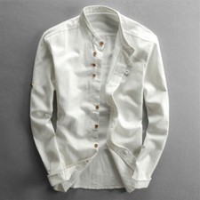 2025 Men Cotton Linen Shirt