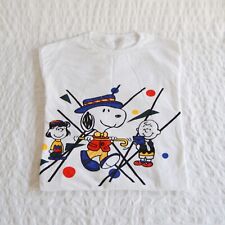 Vintage Snoopy T-Shirt, Single Stitch, White Printed Tshirt Charlie Brown, XS S