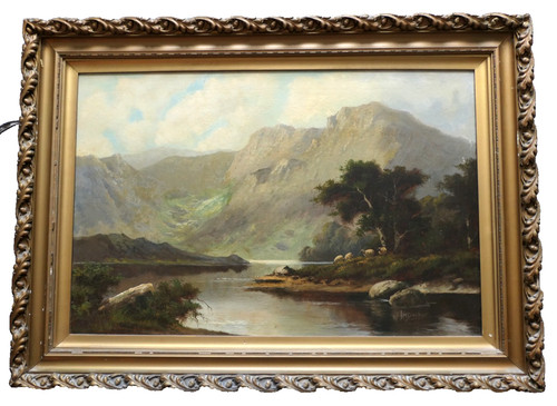 Ducker early 20th c oil - j.m, ducker.