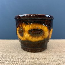 VINTAGE MID CENTURY WEST GERMAN ART POTTERY SUNFLOWER PLANTER PLANT POT