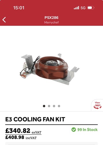 Merrychef cooling fan kit - cooling,