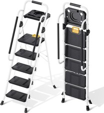 Folding 5-Step Ladder, 800 lbs