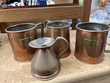 Antique Cooper Grain Cups X2