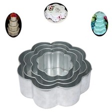4 TIER PETAL - FLOWER WEDDING CAKE TIN CAKE PAN 6" 8" 10" 12" 